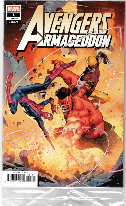 Avengers: Armageddon #1I (with card) VF/NM ; Marvel comic book | 803 With Magic Card 1:25 Variant