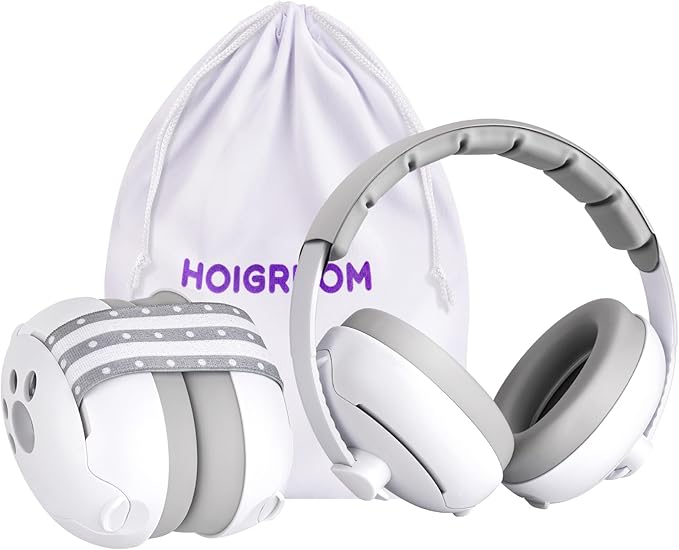Baby Headphones for Noise, 2-in-1 Baby Ear Muffs Noise Protection for Ages 0-48 Months