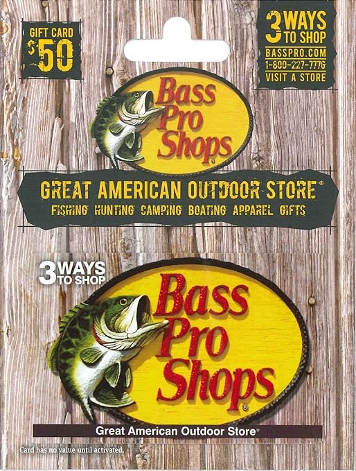 Bass Pro Shops Physical Gift Card - $50