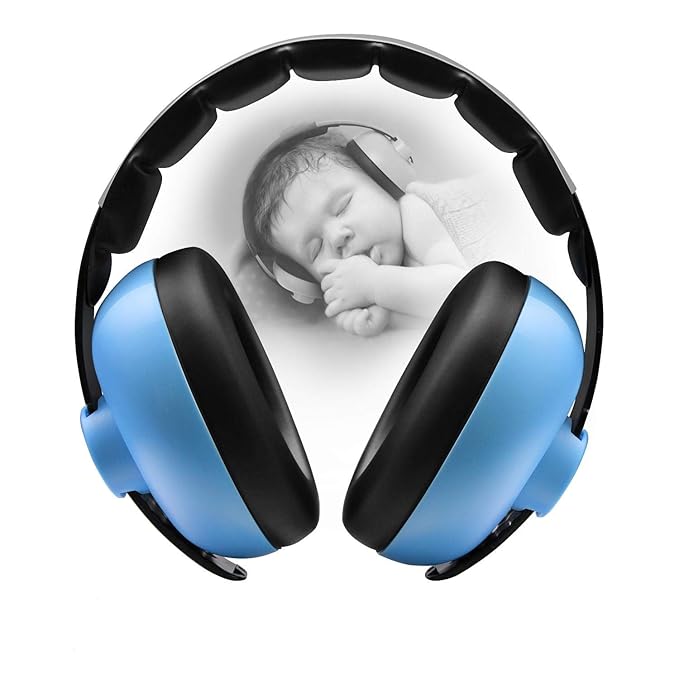 BBTKCARE Baby Ear Protection Noise Cancelling Headphones for Babies for 3 Months to 3 Years (Blue)