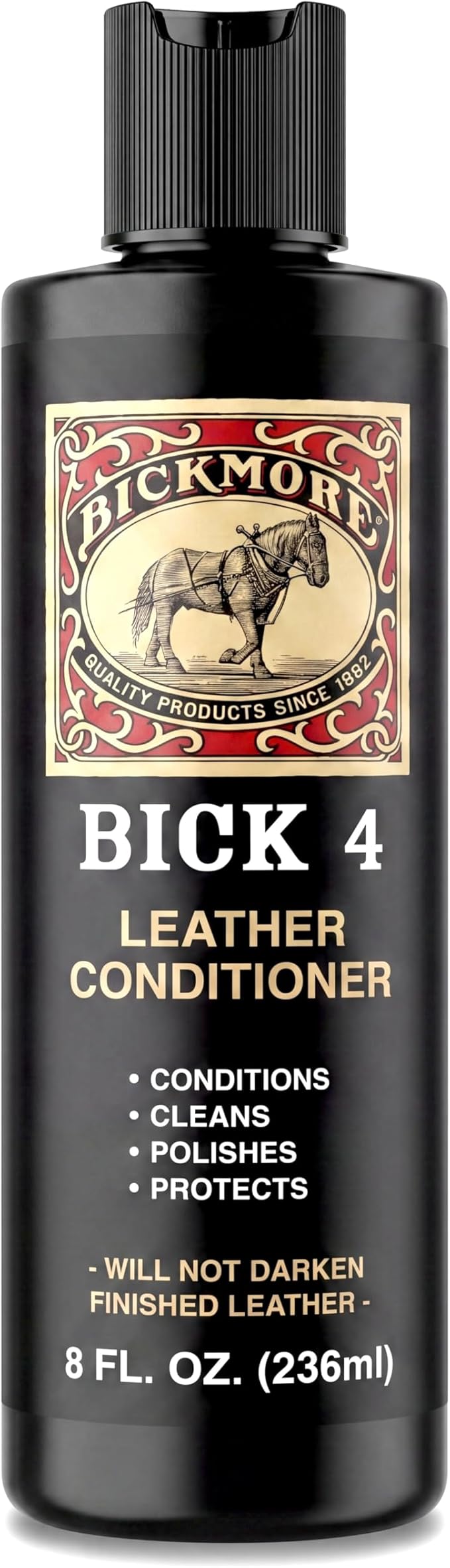 Bickmore Bick 4 Leather Conditioner 8 oz - Cleaner & Conditioner - Restore Polish & Protect All Smooth Finished Leathers