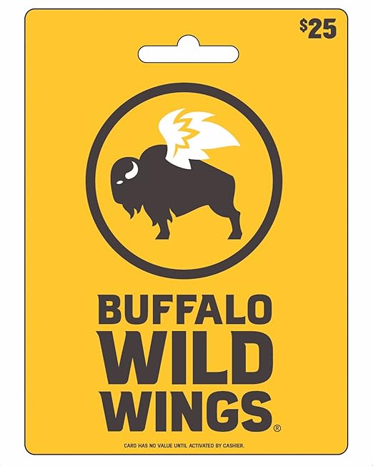Buffalo Wild Wings Physical Gift Card - $25