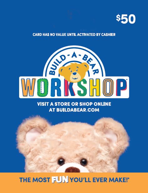Build A Bear Physical Gift Card - $50
