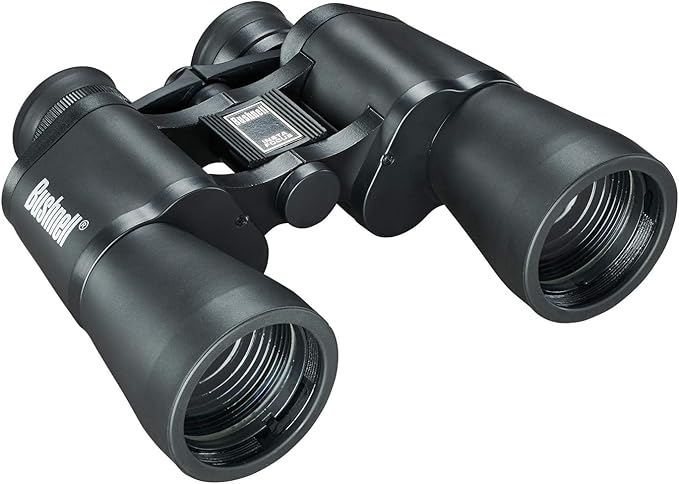 Bushnell Falcon 10x50 Wide-Angle Binoculars - Porro Prism, InstaFocus, BK7, Fold-Down Eyecups, Non-Slip Grip