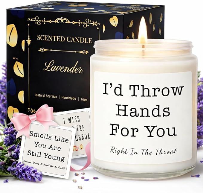 Candles Gifts for Women, Birthday Gifts for Women, Unique Friendship Gift for Womens, Best Friend, Her, Sister, Bestie, Girlfriend, Mom, Funny Scented Candle with Replaceable Stickers