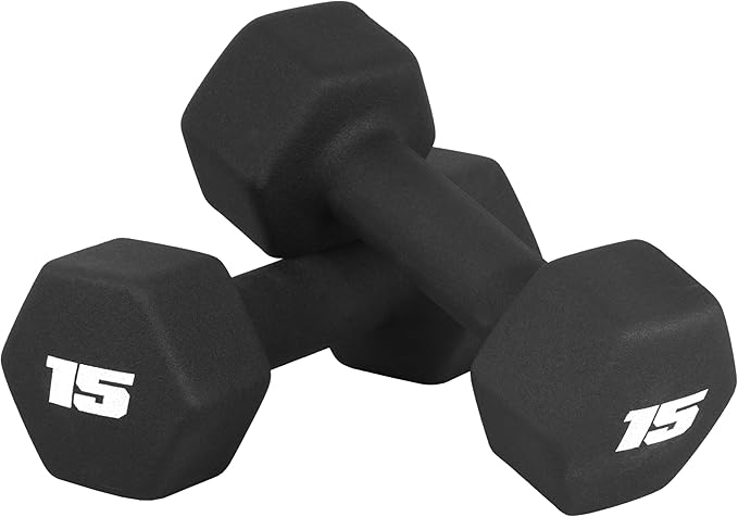 CAP Barbell Neoprene Dumbbell Weights Pairs & Sets | Black