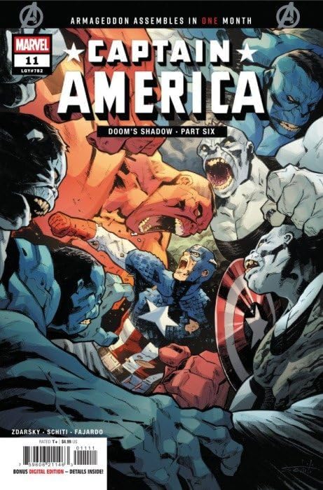 Captain America (12th Series) #11 VF/NM ; Marvel comic book | 782 Chip Zdarsky Doom's Shadow 6