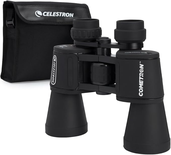 Celestron - Cometron 7x50 Astronomy Binoculars – Entry-Level for Stargazing and Comet Watching – Large 50mm Objective Lenses – Wide 6.6° Field of View – Multi-Coated Optics