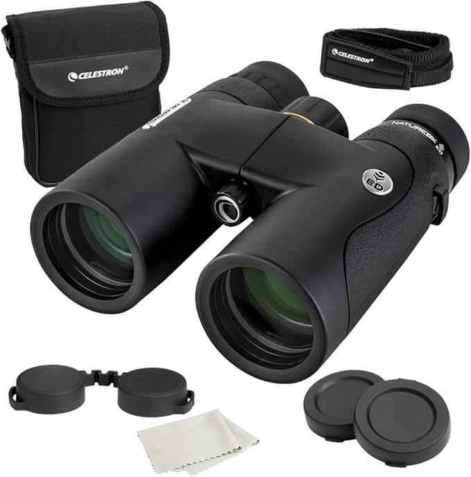 Celestron – Nature DX ED 8x42 Premium Binoculars – Extra-Low Dispersion Objective Lenses – Outdoor and Birding Binocular – Fully Multi-Coated with BaK-4 Prisms – Rubber Armored, Fogproof, Waterproof