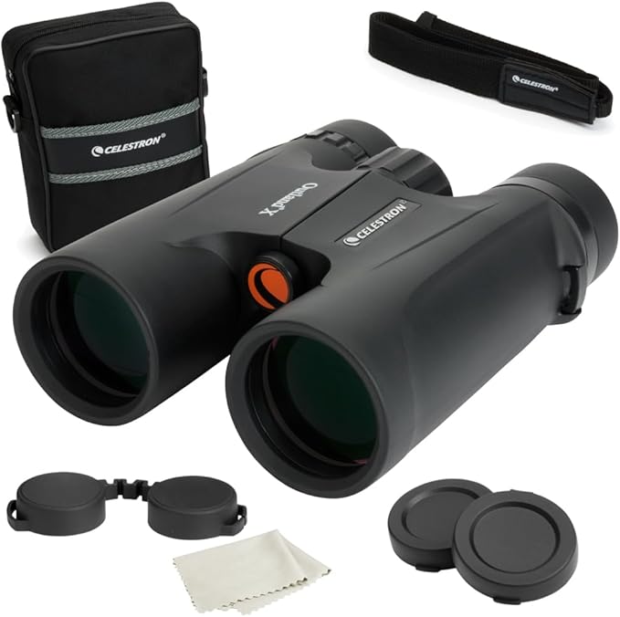 Celestron - Outland X 10x42 Binoculars – Ideal for Birding and Outdoors – 42mm Objective Lenses – 5.5° Field of View – BaK-4 Prisms – Multi-Coated – Waterproof and Fogproof