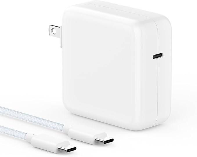 Charger for MacBook Pro 16 14 inch MacBook Air 15 13 inch 2025 2024 2023 2022 2021 2020 2019 M4 M3 M2 M1, Super Compact 100W USB C Laptop Power Adapter, 6.6FT USB-C Braided Cable, Original Quality