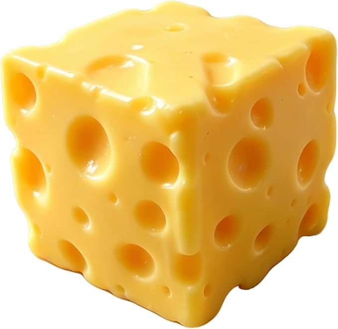 Cheese Squishy Stress Relief Original Sensory Food Squishy Stress Relief Fidget Toy Stress Balls for Adults (Yellow-1PC)