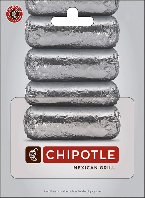 Chipotle Physical Gift Card - $30