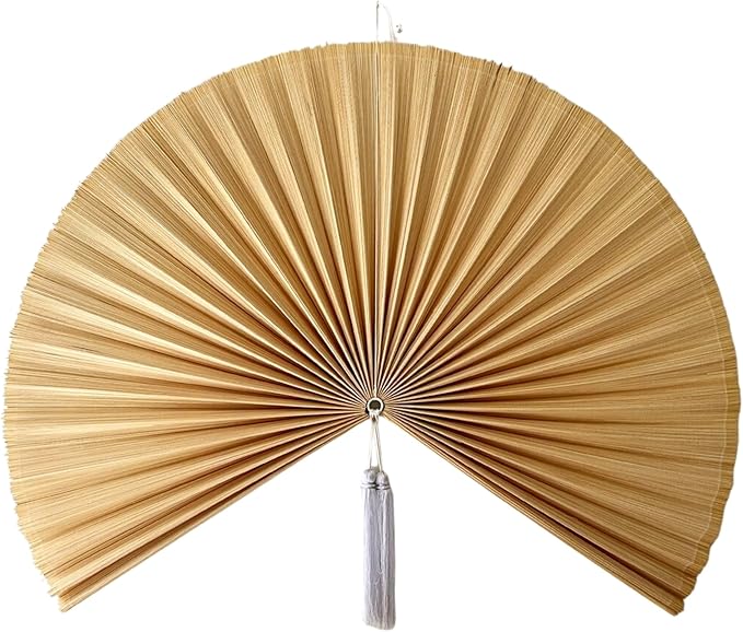 ChumDecor Fan Wall Decor, Japanese Chinese Wall Fans Decor, Boho Hanging Headboard, Decorative Folding Fan for Over Bed Decorations