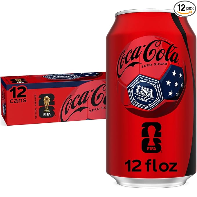 Coca-Cola Zero Sugar Soda Soft Drink Fridge Pack Cans, 12 fl oz, 12 Pack