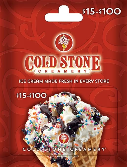 Cold Stone Creamery VAR Physical Gift Card - $50