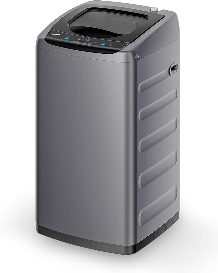COMFEE' Portable Washing Machine, 0.9 cu.ft Compact Washer With LED Display, 5 Wash Cycles, 2 Built-in Rollers, Space Saving Full-Automatic Washer