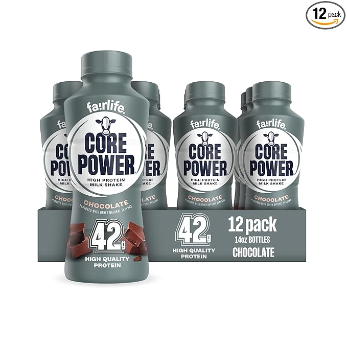Core Power Elite High Protein Shake, Chocolate, 42g Bottle, 14oz, 12 Pack