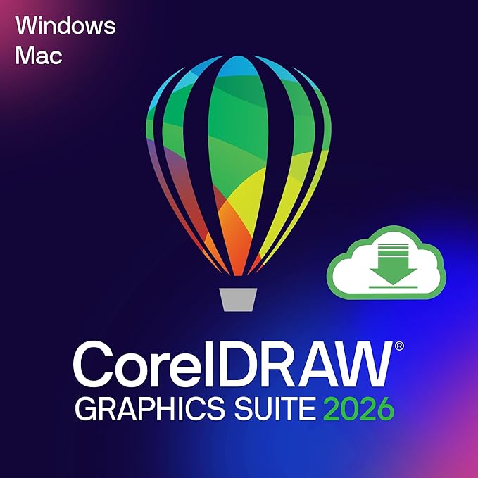 CorelDRAW Graphics Suite 2026 | Graphic Design Software for Professionals | Vector Illustration, Layout, and Image Editing [PC/Mac Download]
