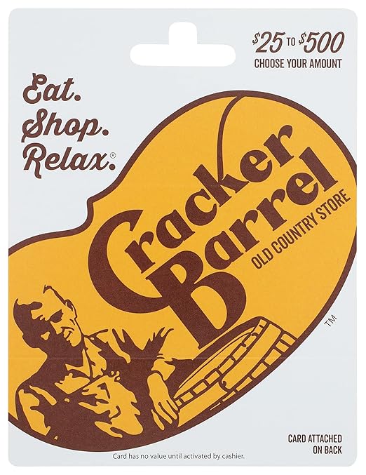 Cracker Barrel Physical Gift Card - $50