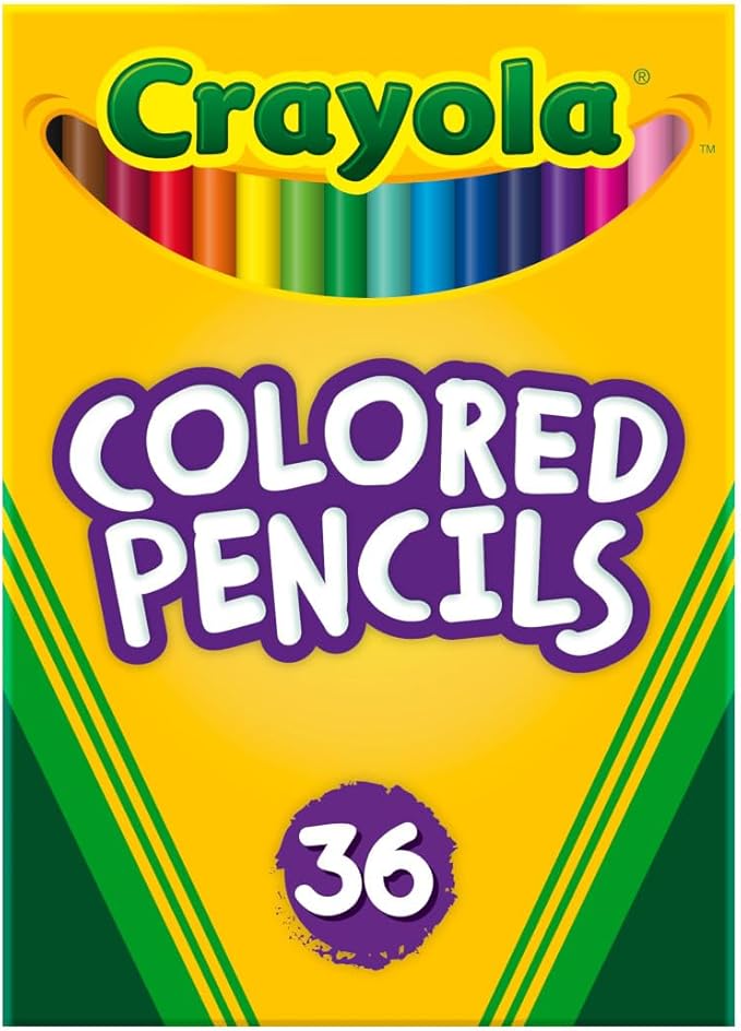 Crayola Colored Pencils (36ct), Kids Pencil Set, Pre-Sharpened Coloring Book Pencils for Kids & Adults, Arts & Crafts Supplies, Coloring Gift, Ages 3+