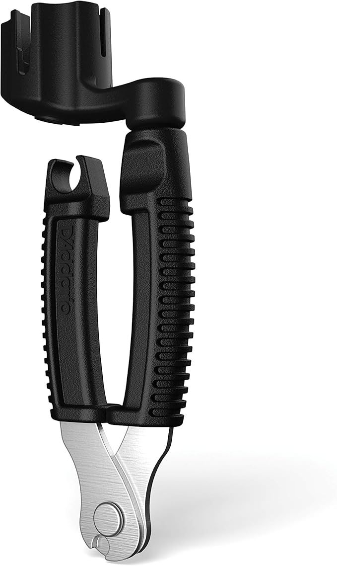 D'Addario Accessories Pro-Winder Guitar String Winder, Cutter, Bridge Pin Puller - All in One Guitar Tool - Black