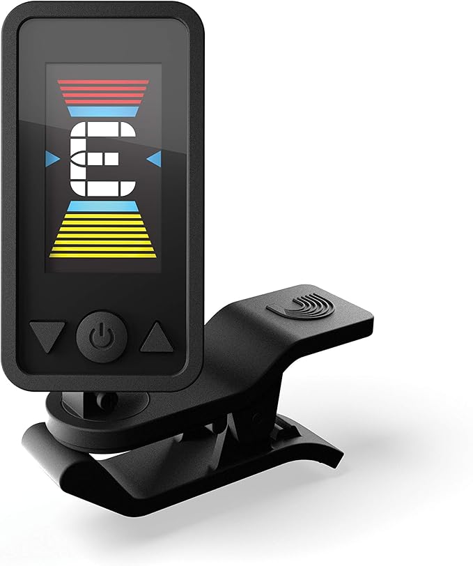 D'Addario Eclipse Headstock Clip On Guitar Tuner, PW-CT-17BK, Black
