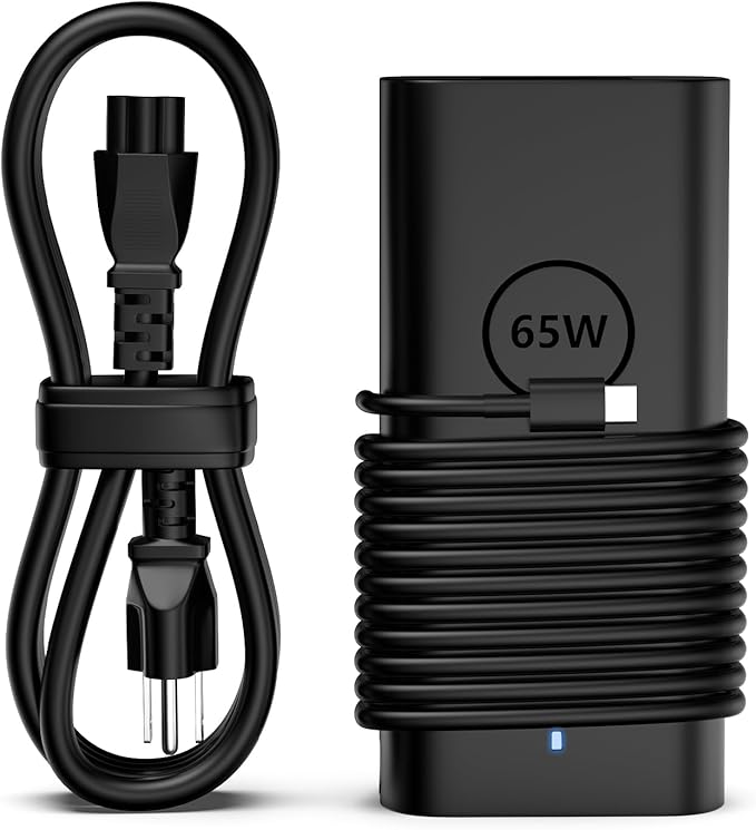 DECSZDY Replacement for Dell Laptop Charger 65W USB-C;Compatible with All Dell Computer 65 Watt USB Type C Power Adapter