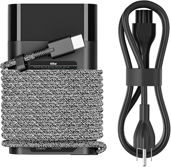 DJW 65W USB C Laptop Charger Compatible with HP Spectre x360,Envy,Elitebook x360,Pavilion, Elite x2,Chromebook,Omnibook,Dragonfly,Zbook,ProBook Travel Computer Charger USB Type C AC Power Adapter
