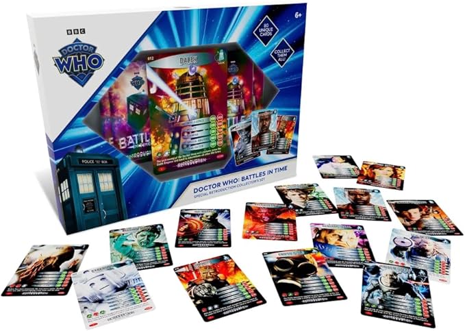 Doctor Who Battles in Time: Retroduction Set – 80‑Card Special Game Pack with Foil Reissues & 8 New Cards – Trading Card Game