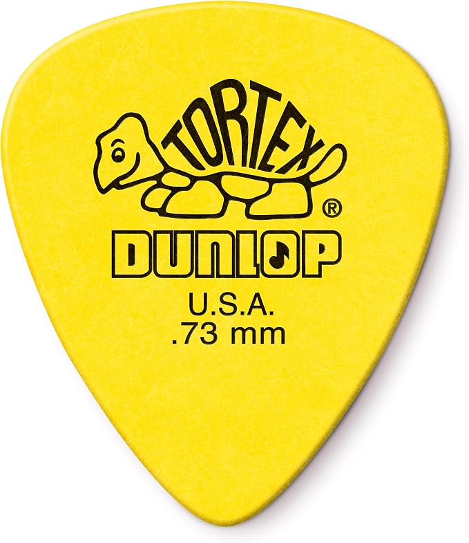 Dunlop Tortex Standard .73mm Yellow Guitar Pick, 12 Pack