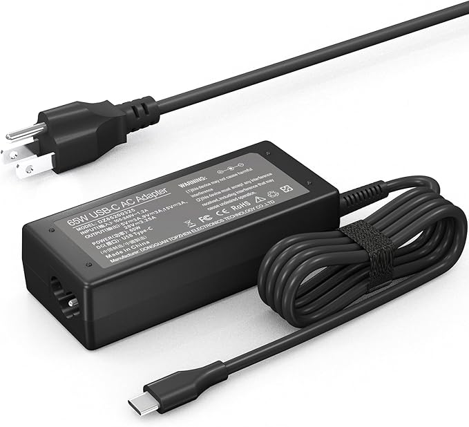Dzytnsy 65W USB C Laptop Charger Compatible with HP Chromebook/Lenovo/Dell/Acer and More Chromebook Type C Power Cord