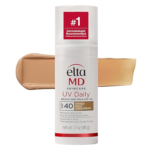 EltaMD UV Daily Face Sunscreen with Transparent Zinc Oxide and Hyaluronic Acid, Moisturizes and Protects, Great for Dry, Combination, and Normal Skin