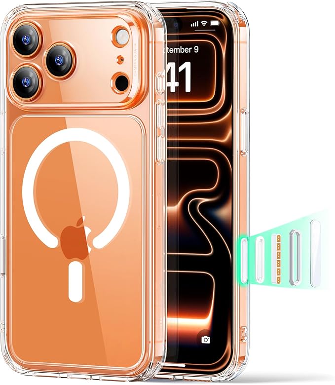 ESR for iPhone 17 Pro Max Case, Camera Control Cover, Compatible with MagSafe, Shockproof Military-Grade Protection, Magnetic Phone Case for iPhone 17 Pro Max, Classic Hybrid Case, Clear