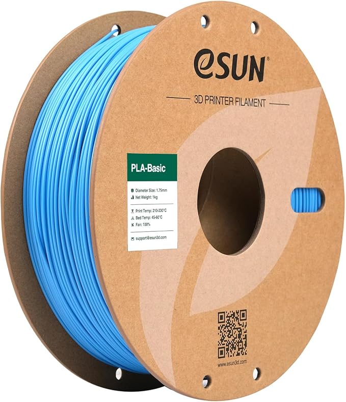 eSUN PLA Basic Filament 1.75mm, 3D Printer Filament High Speed PLA for Fast Printing, 1KG Spool (2.2 LBS) 3D Printing Filament for High Speed 3D Printers, Light Blue