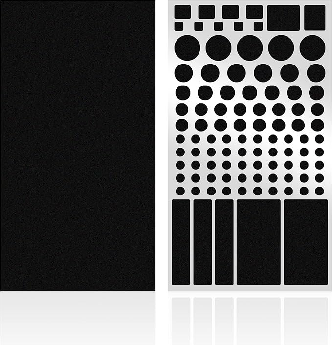 FLANCCI LED Light Dimming Stickers, Adhesive Light Filters for Reducing Bright LED Lights, Sleep-Friendly Light Softening Sheets (2 Sheets)