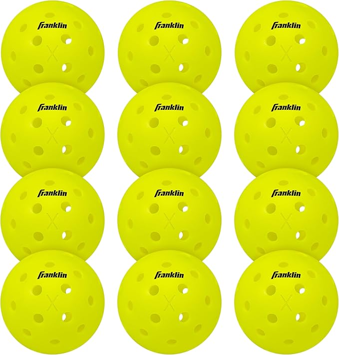 Franklin Sports X-40 Outdoor Pickleballs - Official Ball of USA Pickleball, APP Tour + US Open - Regulation Size