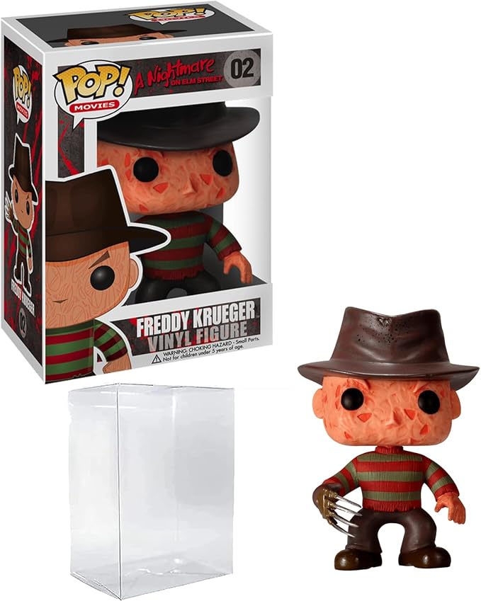Freddy Krueger #02 Nightmare on Elm Street Funko POP! Movies Figurine Bundle with HOFSM Protector Case