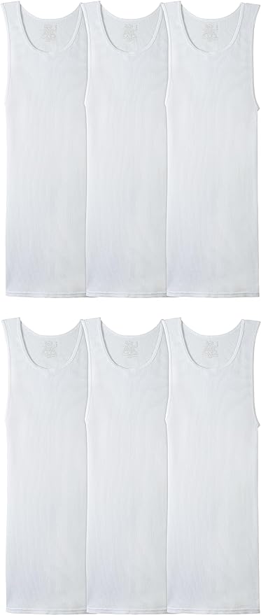 Fruit of the Loom Men's Sleeveless Tag Free Moisture Wicking Tank A-Shirt