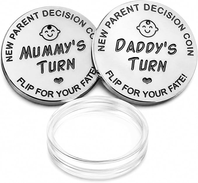 Funny Parents Novelty Decision Coin, New Parents Gifts, Gifts for New Parents, First Time Parents Gifts, First Dad Gifts, Birthday Gifts for New Mom, New Parents Decision Gift