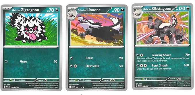Galarian Obstagoon 132/217 - Ascended Heroes - Pokemon 3 Card Lot