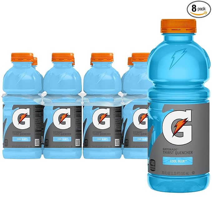 Gatorade Thirst Quencher, Cool Blue, 20 Fl Oz (Pack of 8)
