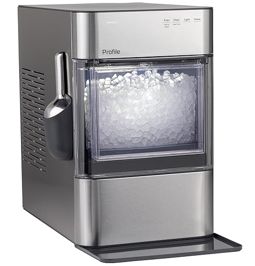 GE Profile Opal 2.0 Ultra Nugget Ice Maker with Scale Inhibiting Filter, Scoop Included, 38 lbs in 24 Hours, Pellet Ice Machine with WiFi & Smart Connected, Stainless Steel