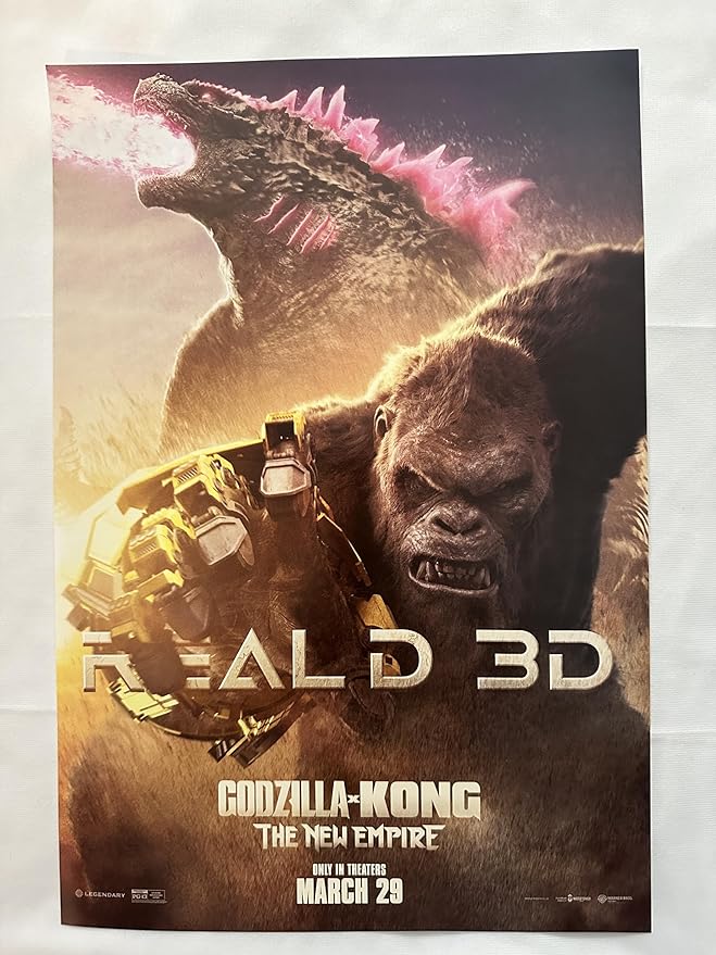 GODZILLA X KONG THE NEW EMPIRE - 11.5"x17" Original Promo Movie Poster 3D 2024
