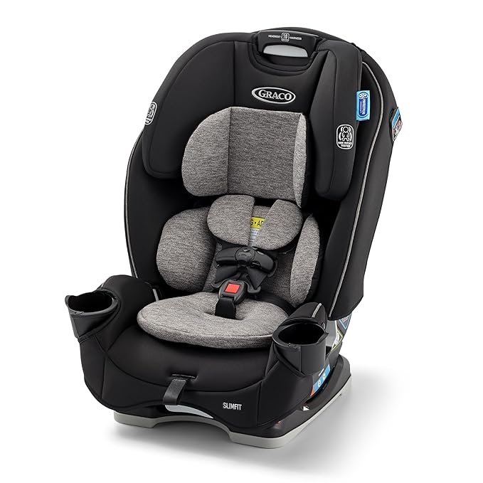 Graco Slimfit 3-in-1 Convertible Car Seat, Slim Car Seat with Space-Saving Design, Highback Booster Seat with 10-Position Headrest, Rear Facing and Forward Facing Carseat, Jarret