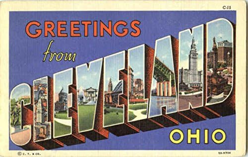 Greetings From Cleveland Cleveland, Ohio OH Original Antique Postcard