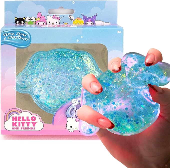 Hello Kitty® and Friends SLIMYGLOOP Gelli Gels – Cinnamoroll™, Slow Rising Sensory Squeeze Toy with Glitter, Gel Filled Fidget Toys