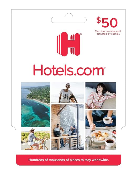 Hotels.com Physical Gift Card - $50