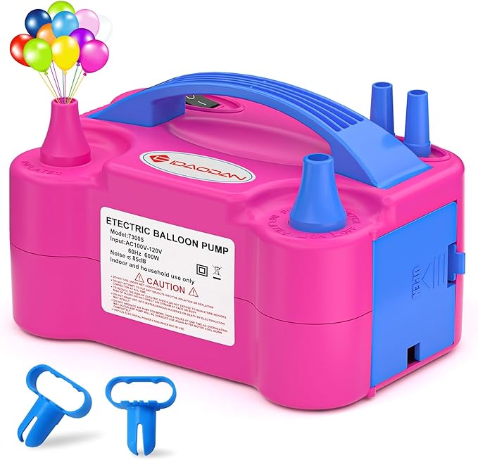 IDAODAN Electric Balloon Pump, Portable Electric Balloon Blower Machine Inflator Air Pump for Party Decorations