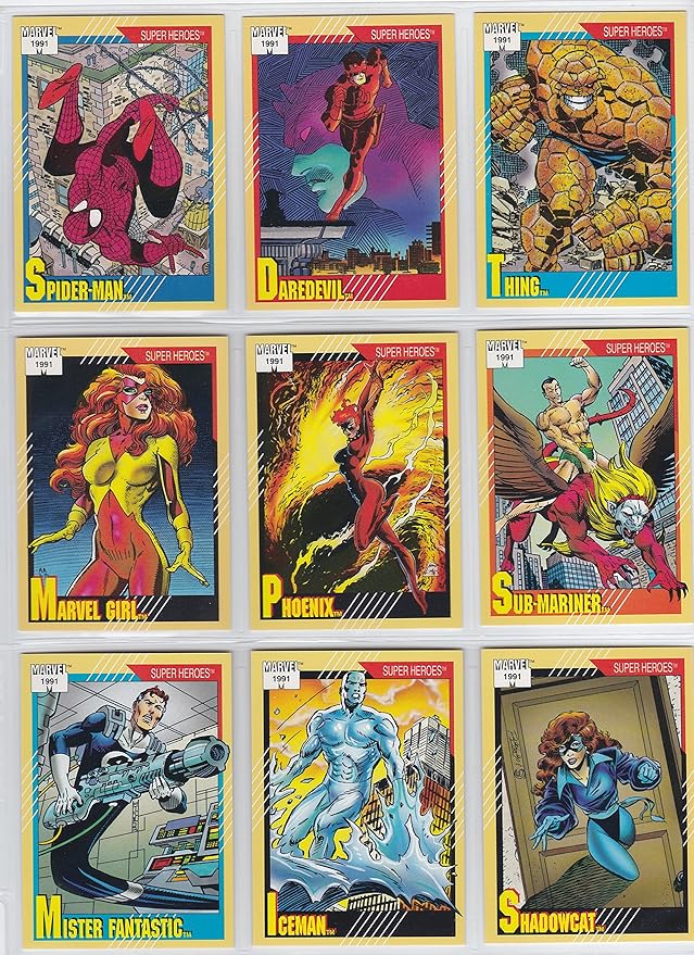 Impel 1991 Marvel Universe Series II Base Set of 162 Trading Cards NM/M Spider-Man, X-Men